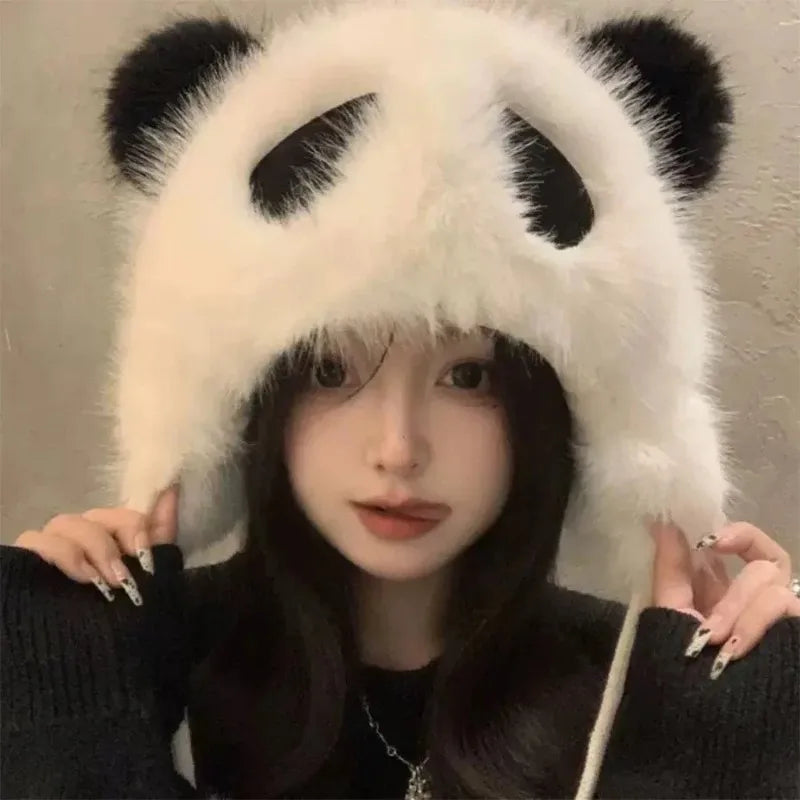 Winter Fleece Panda Hat