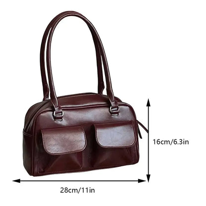 Y2K Chic Vintage Leather Handbag