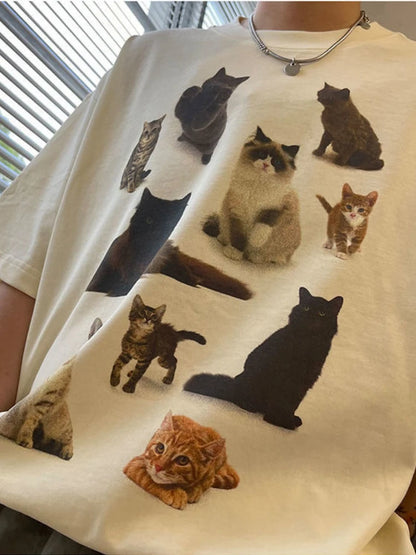 Y2k Cat Party T-shirt