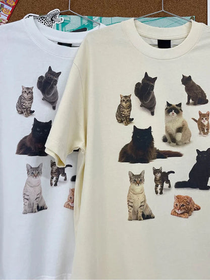 Y2k Cat Party T-shirt