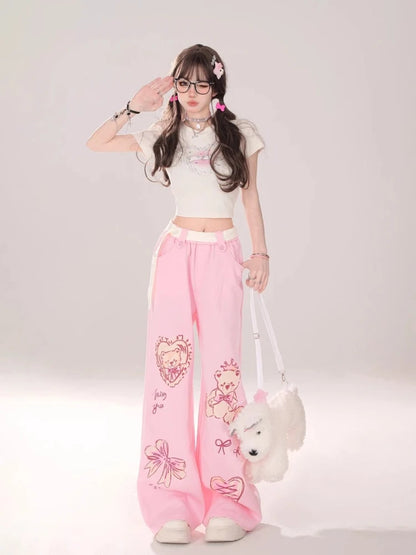 Cartoon Wide Leg Pants