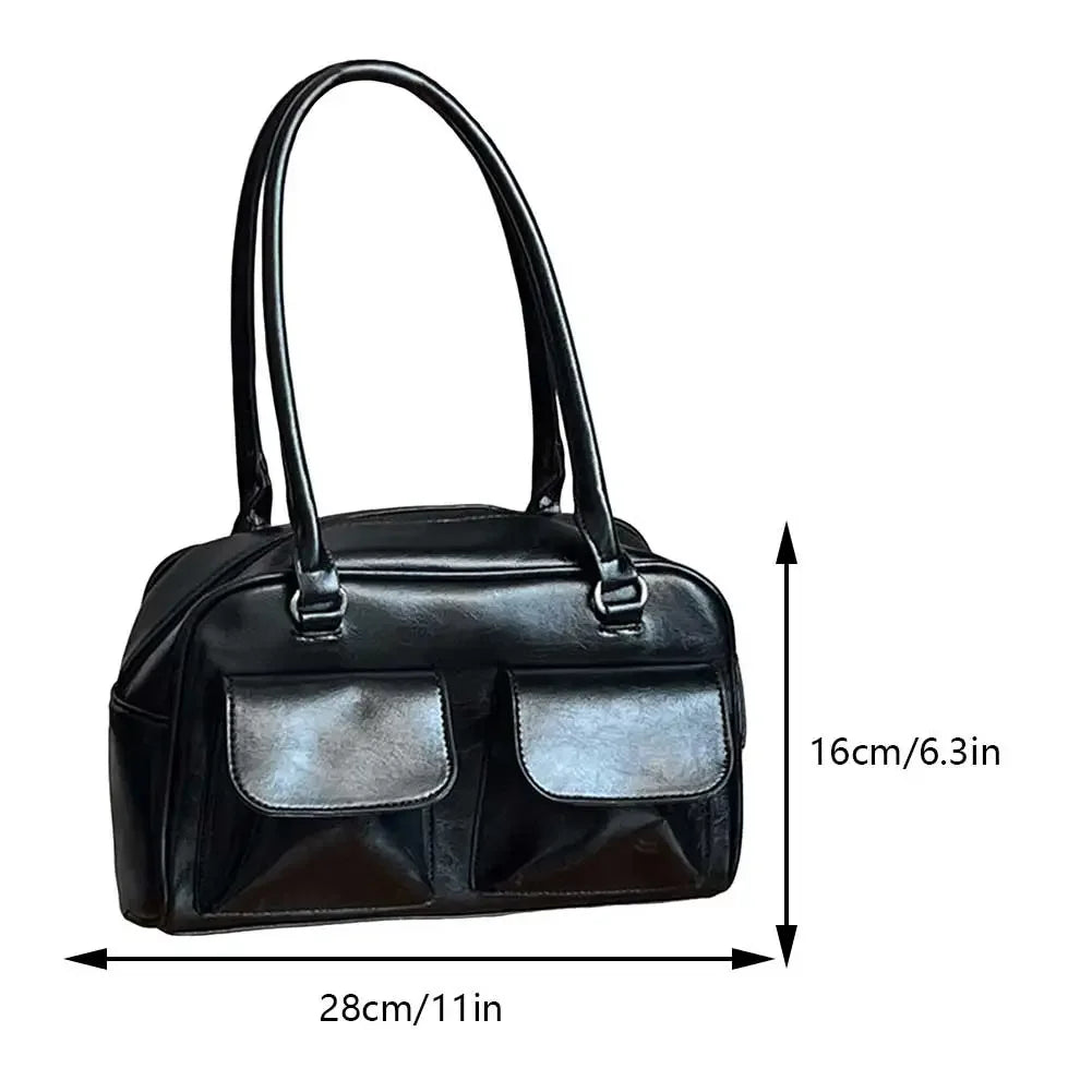 Y2K Chic Vintage Leather Handbag
