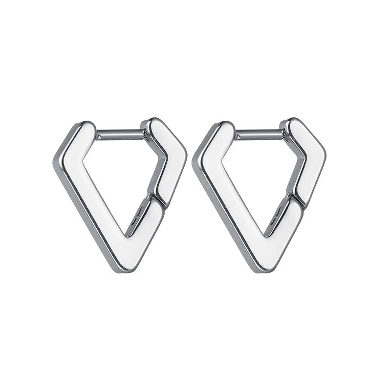 Round Oval & Heart Stainless Earrings
