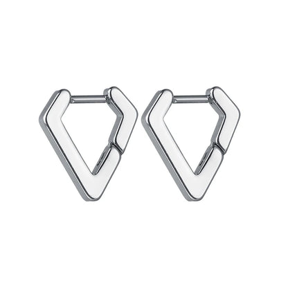 Round Oval & Heart Stainless Earrings