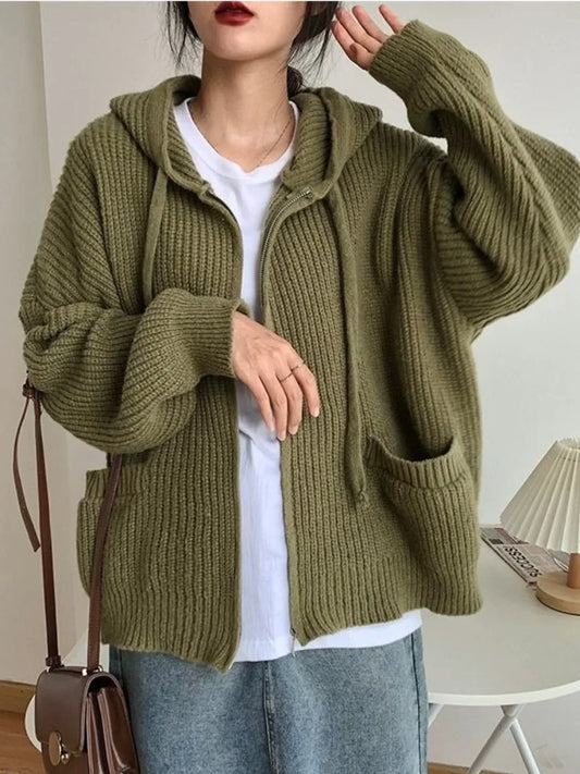Chunky Knit Hooded Sweater