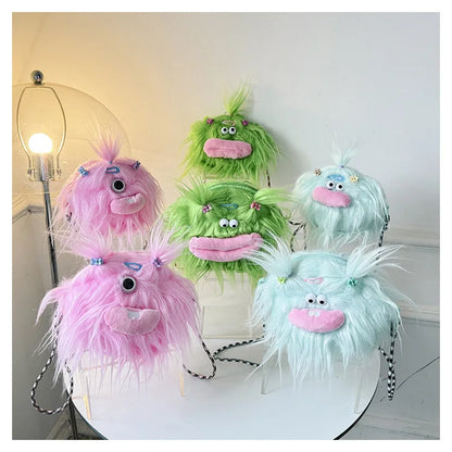 Cartoon Little Monster Cross Bags