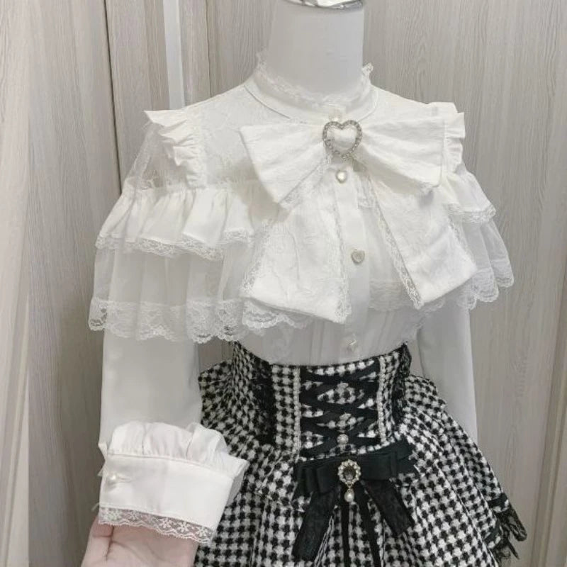 Sweet Japanese Lace Patchwork Summer T-Shirt