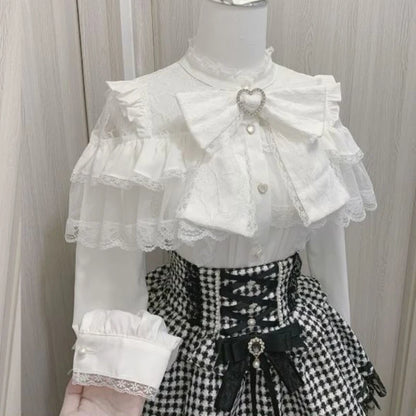 Sweet Japanese Lace Patchwork Summer T-Shirt
