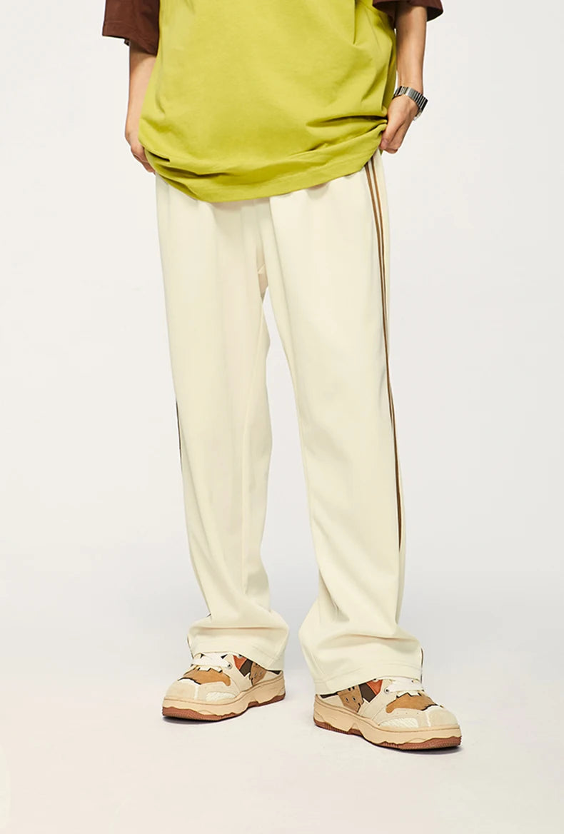 Elastic Waist Striped Track Pants Pants