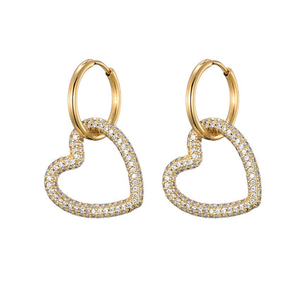 Steel Ear Buckle Oval Earrings