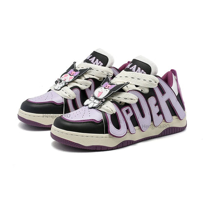 Y2K Punk Skating Letters Sneakers