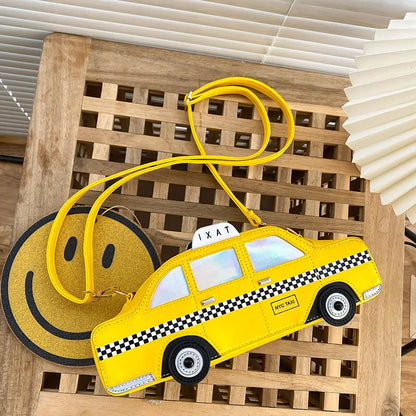 Fake Yellow Taxi Leather Bag
