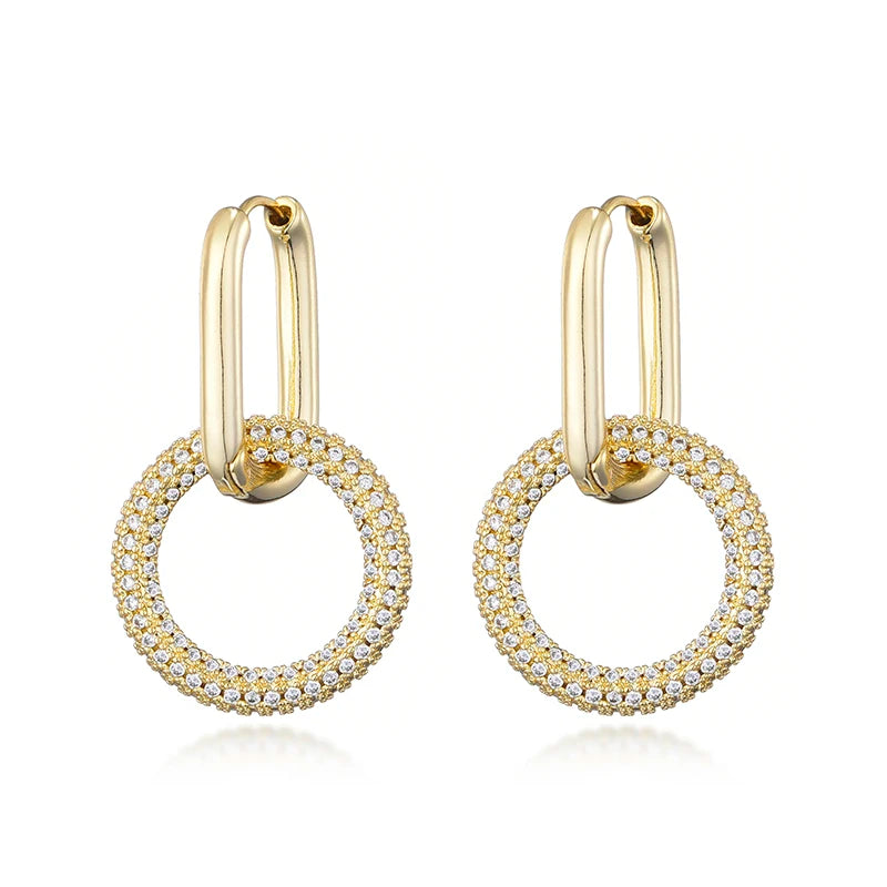 Steel Ear Buckle Oval Earrings