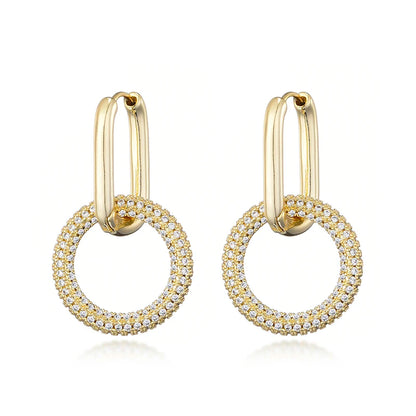 Steel Ear Buckle Oval Earrings