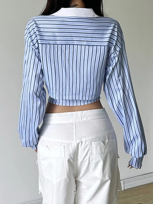 Sports Striped Letter Print T-Shirt