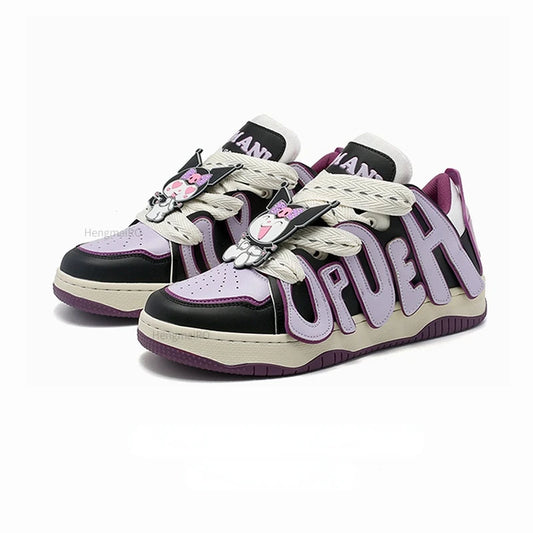 Y2K Punk Skating Letters Sneakers