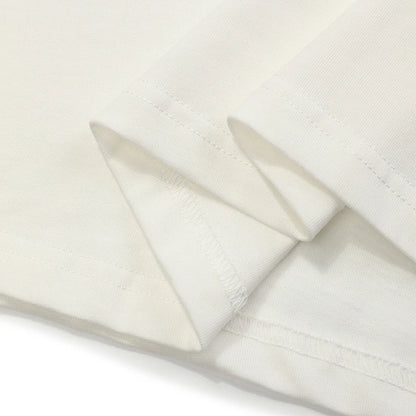 Blurred Graphic Casual White T-Shirt