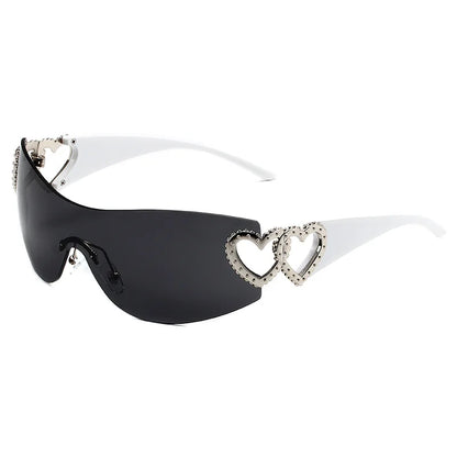 Y2K Conjoined Heart Glasses