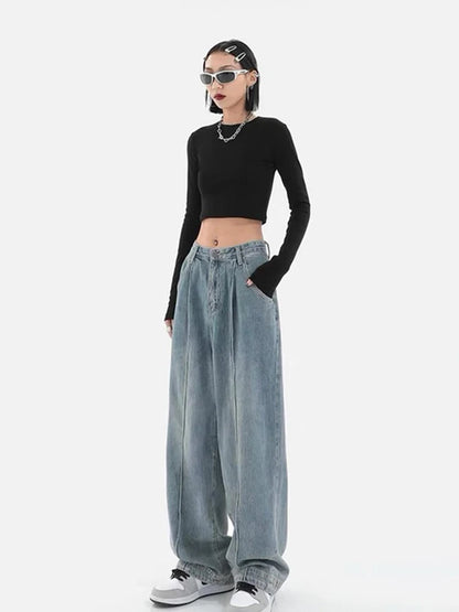 Light Blue Wide Leg Vintage Jeans