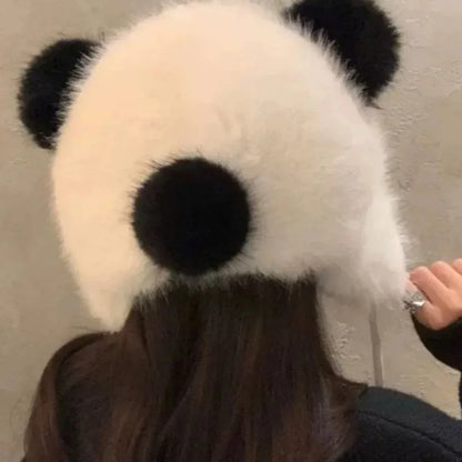Winter Fleece Panda Hat