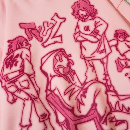 Cartoon Graphic Youth Life Hoodie