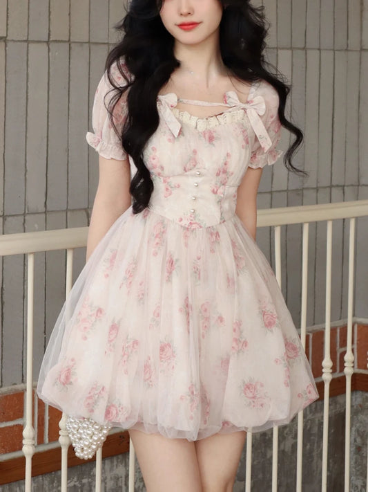 Y2K Mini Floral Dress