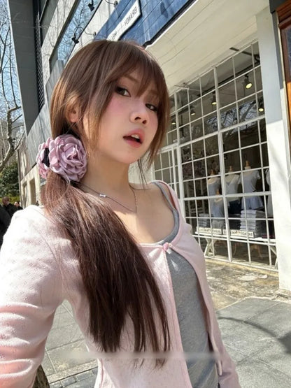 Fairy Button Crop Cardigan & Tank