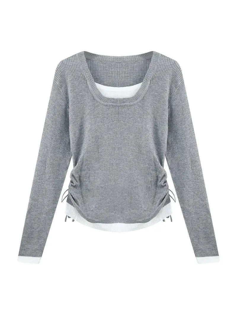 Slim Fit Knitted Long Sleeve Sweater