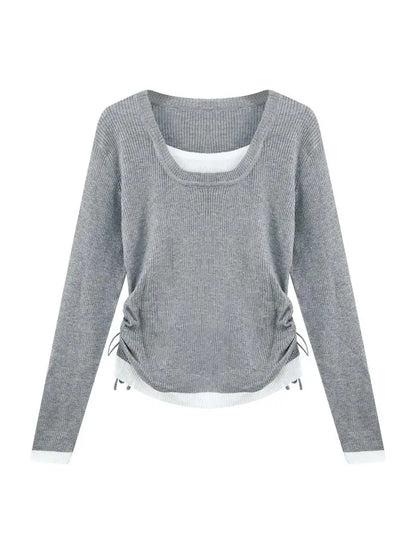 Slim Fit Knitted Long Sleeve Sweater