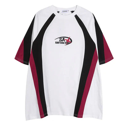 Colorful Sports Street Short-Sleeved Shirt