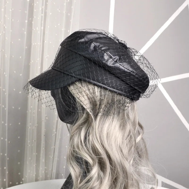 Black Lace Veil Hat