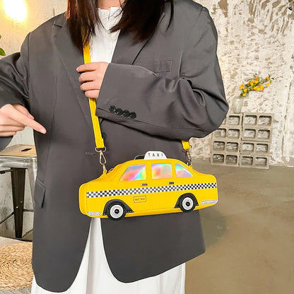 Fake Yellow Taxi Leather Bag