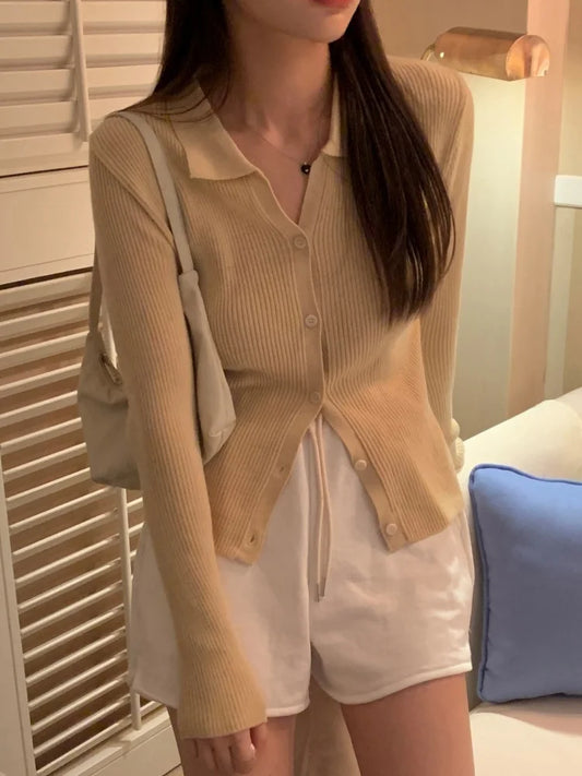 Striped Knitwear Cardigan Slim Fit