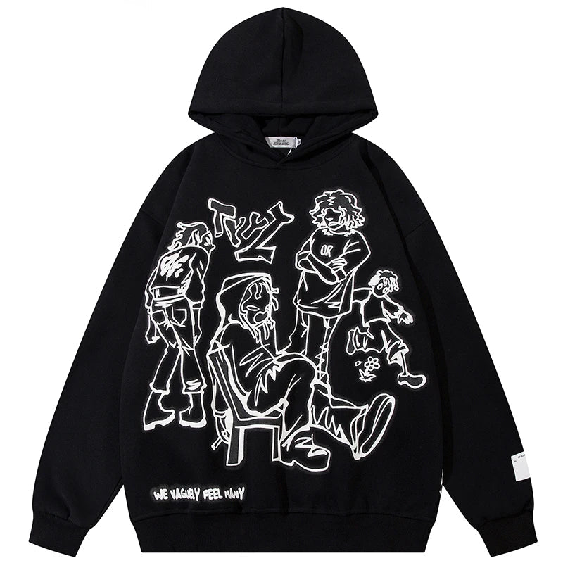 Cartoon Graphic Youth Life Hoodie