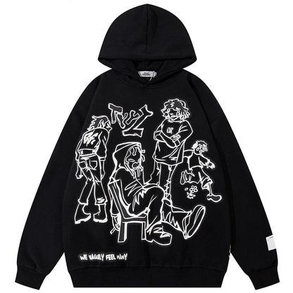 Cartoon Graphic Youth Life Hoodie