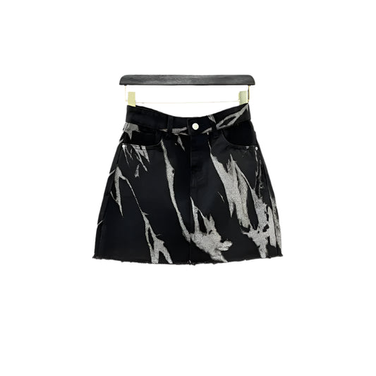 Y2K Raw Edges Skirt