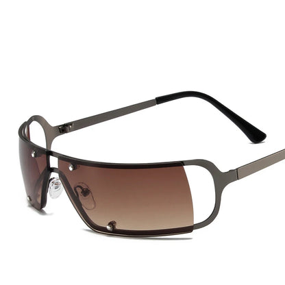Y2K Futuristic Rectangle Glasses