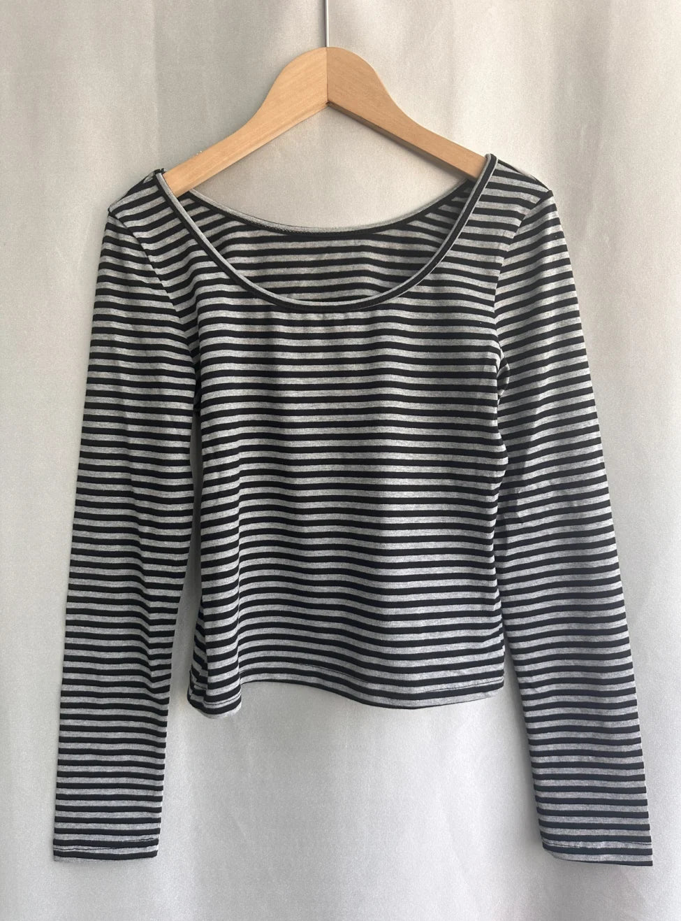 Retro Striped Slim Fit Long Shirt