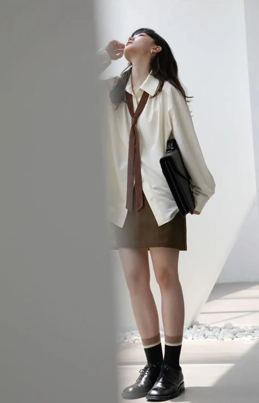 Minimalist Korean Style Oversize Button Shirt