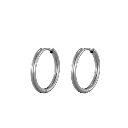 Round Oval & Heart Stainless Earrings