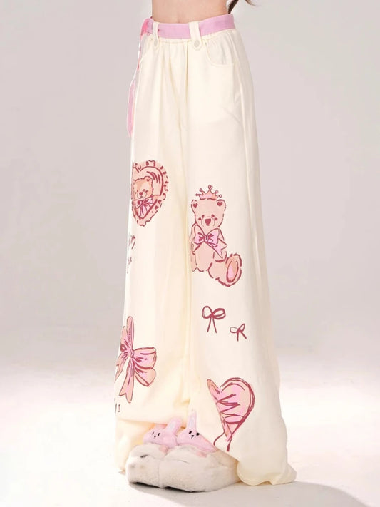 Cartoon Wide Leg Pants
