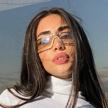 Y2K Futuristic Rectangle Glasses