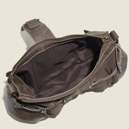 Vintage Zipper Rivet Handbag