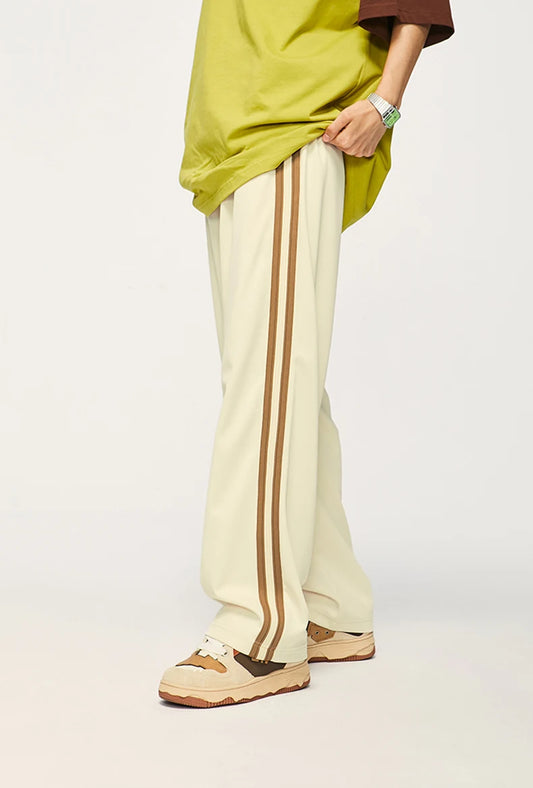 Elastic Waist Striped Track Pants Pants
