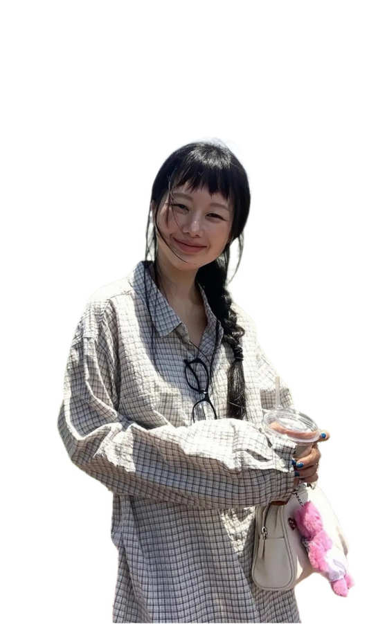 Vintage Sakura Checks Loose Fit Shirt