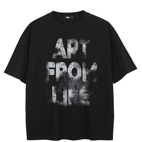 Vintage Graffiti Letters Graphic Cotton T-Shirt