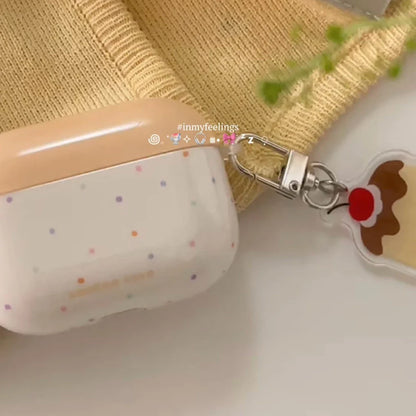 Estuche para auriculares con temática de pudín de postre