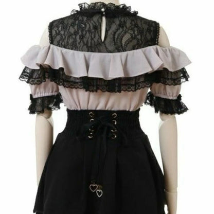 Lace Patchwork Sweet Shirt