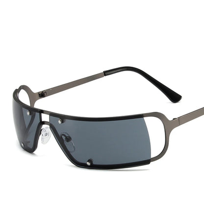Y2K Futuristic Rectangle Glasses