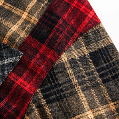 Patchwork Plaid Retro Shirt